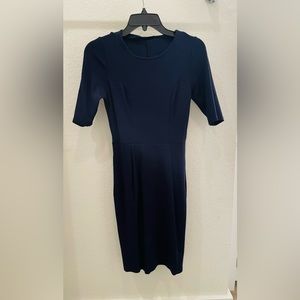 Navy, machine washable, dress with pockets